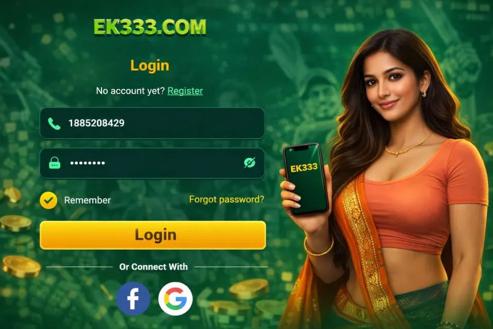 EK333 login banner on desktop